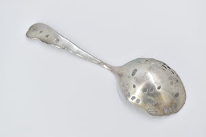 Sterling Silver Vintage Baroque Rococo Slotted Berry Spoon 8.75"