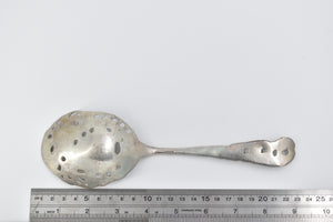 Sterling Silver Vintage Baroque Rococo Slotted Berry Spoon 8.75"