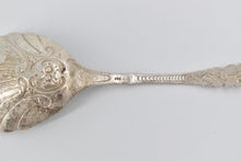 Load image into Gallery viewer, Sterling Silver German Rose Flower Scalloped Serving Spoon