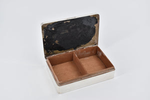 Sterling Silver Ornate Antique Jewelry Trinket Wood Lined Box