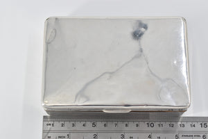 Sterling Silver Ornate Antique Jewelry Trinket Wood Lined Box