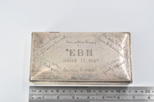 Load image into Gallery viewer, Sterling Silver Fisher Sterling Monogrammed Wood Lined Box