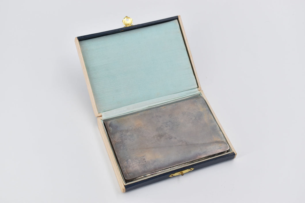 Sterling Silver 1950's Japanese Monogram Cigarette Case
