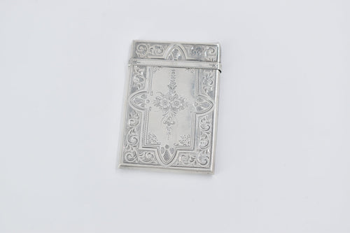 Coin Silver Victorian Monogrammed Engraved Cigarette Case