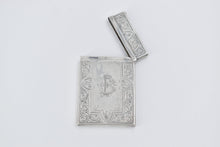 Load image into Gallery viewer, Coin Silver Victorian Monogrammed Engraved Cigarette Case