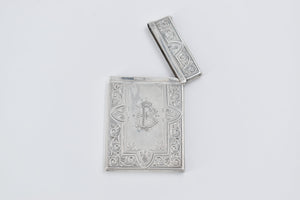 Coin Silver Victorian Monogrammed Engraved Cigarette Case