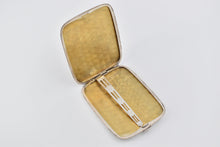 Load image into Gallery viewer, Sterling Silver 14k Gold Inlay Monogram Vintage Cigarette Case