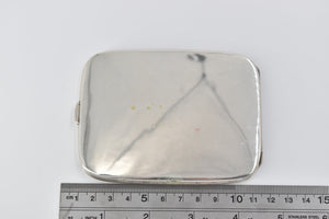 Sterling Silver 14k Gold Inlay Monogram Vintage Cigarette Case