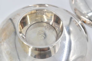 Sterling Silver Japanese Ceremonial Sake Cups Sakazuki (3 pcs)