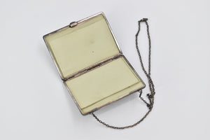 Sterling Silver Monogrammed Coin Purse Silk Lined Wallet Clutch