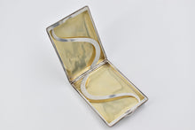 Load image into Gallery viewer, Sterling Silver Art Deco Pinstripe Ornate Monogram Cigarette Case