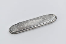 Load image into Gallery viewer, Sterling Silver 1870&#39;s Engraved Ornate Oval Cigar Case