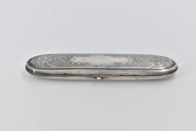 Load image into Gallery viewer, Sterling Silver 1870&#39;s Engraved Ornate Oval Cigar Case