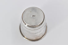 Load image into Gallery viewer, 800 Silver Leaf Berry Engraved Vine Baby Cup Monogrammable