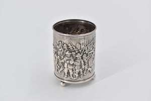 900 Silver 1924-1943 Holland Ornate Repousse Footed Cup
