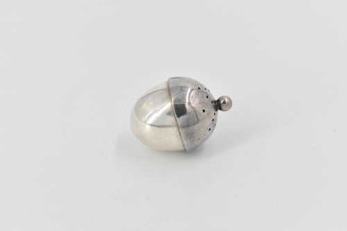 Sterling Silver Acorn Ornate Unique Salt Pepper Shaker