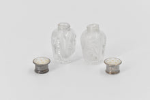 Load image into Gallery viewer, Sterling Silver Mother of Pearl Cut Crystal Salt &amp; Pepper Shaker (2 pcs)