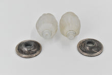 Load image into Gallery viewer, Sterling Silver La Pierre Frosted Glass Tulip Salt Pepper Shaker (2 pcs)