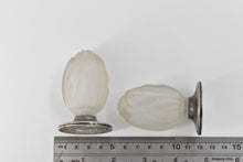 Load image into Gallery viewer, Sterling Silver La Pierre Frosted Glass Tulip Salt Pepper Shaker (2 pcs)