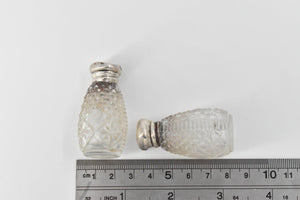Sterling Silver Antique Cut Crystal Salt & Pepper Shaker Set (2 pcs)