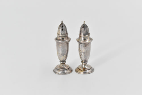 Sterling Silver E P Vintage Classic Salt Pepper Shaker Set (2 pcs)