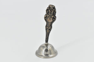 Sterling Silver Antique Repousse Rococo Dinner Bell