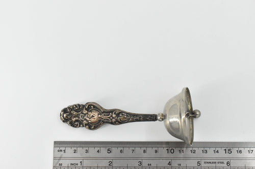 Sterling Silver Antique Repousse Rococo Dinner Bell