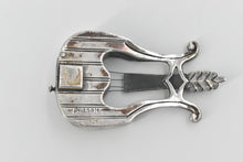 Load image into Gallery viewer, Sterling Silver Havdalah Harp Ornate Lyre Stringed Spice Box