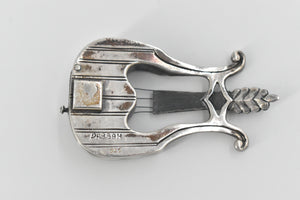 Sterling Silver Havdalah Harp Ornate Lyre Stringed Spice Box