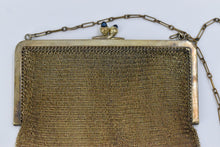 Load image into Gallery viewer, Sterling Silver Whiting &amp; Davis Co Soldered Mesh Vermeil Purse Hand Bag