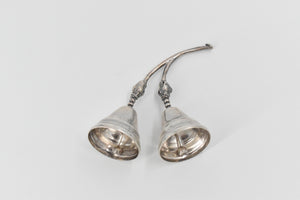 Sterling Silver F Ramirez Mexican Double Blossom Table Bell