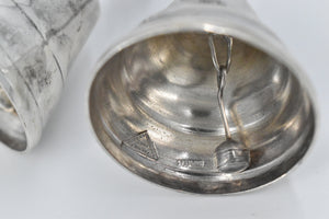 Sterling Silver F Ramirez Mexican Double Blossom Table Bell