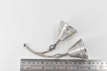 Load image into Gallery viewer, Sterling Silver F Ramirez Mexican Double Blossom Table Bell
