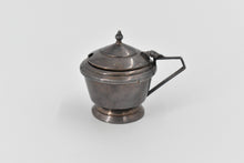 Load image into Gallery viewer, Sterling Silver 1936 George Boot Cobalt Glass Lidded Salt Cellar