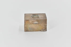 Sterling Silver Square Vintage Hand Made Trinket Pill Box