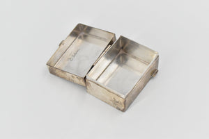 Sterling Silver Square Vintage Hand Made Trinket Pill Box