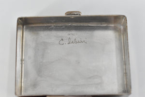 Sterling Silver Square Vintage Hand Made Trinket Pill Box