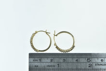 Load image into Gallery viewer, 10K 0.25 Ctw Diamond Classic Round 17.4mm Hoop Earrings Yellow Gold