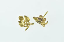 Load image into Gallery viewer, 10K Black Hills Leaf Cluster Vintage Fashion Stud Earrings Yellow Gold