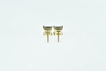 Load image into Gallery viewer, 10K Princess Diamond Squared Vintage Classic Stud Earrings Yellow Gold