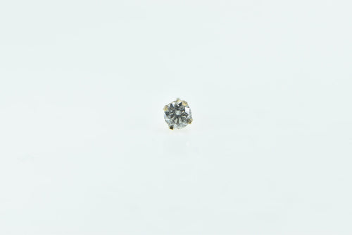 14K 0.27 Ct Diamond Solitaire Classic Single Stud Earring Yellow Gold