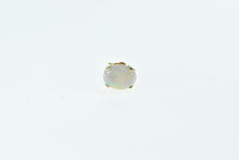 Load image into Gallery viewer, 14K Oval Natural Opal Classic Solitaire Single Stud Earring Yellow Gold