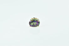 Load image into Gallery viewer, 14K Oval Mystic Topaz Solitaire Classic Single Earring Yellow Gold