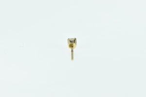 14K Classic Single Diamond Solitaire Round Stud Earring Yellow Gold