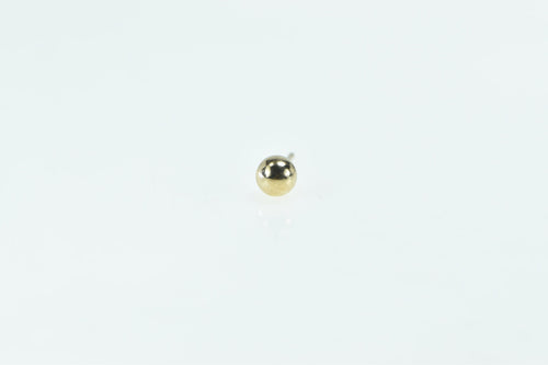 10K Classic Round Sphere Ball Single Vintage Earring Yellow Gold