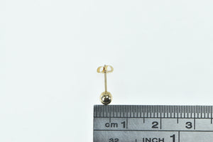 10K Classic Round Sphere Ball Single Vintage Earring Yellow Gold