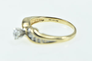 10K Vintage Diamond Classic Bypass Promise Ring Yellow Gold