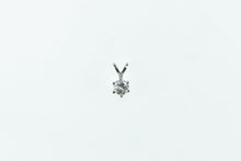 Load image into Gallery viewer, 14K 0.20 Ct Diamond Solitaire Classic Round Vintage Pendant White Gold