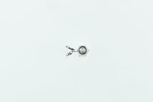14K 0.20 Ct Diamond Solitaire Classic Round Vintage Pendant White Gold