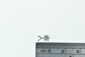 14K 0.20 Ct Diamond Solitaire Classic Round Vintage Pendant White Gold